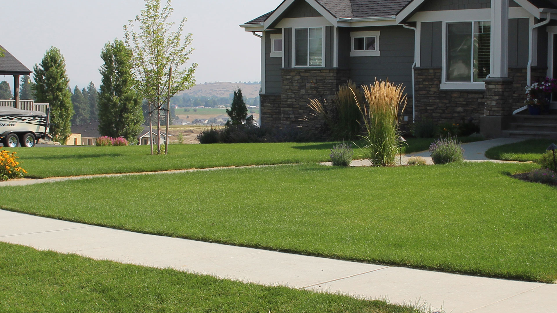 Our lawn care services helped this lawn in Spokane Valley, WA become healthy.