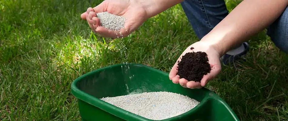 Custom blended lawn fertilizer in Liberty Lake, WA.