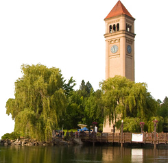 Iconic Clock Tower in Spokane Valley, WA