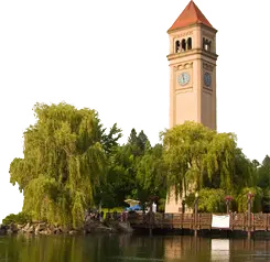 Iconic Clock Tower in Spokane Valley, WA