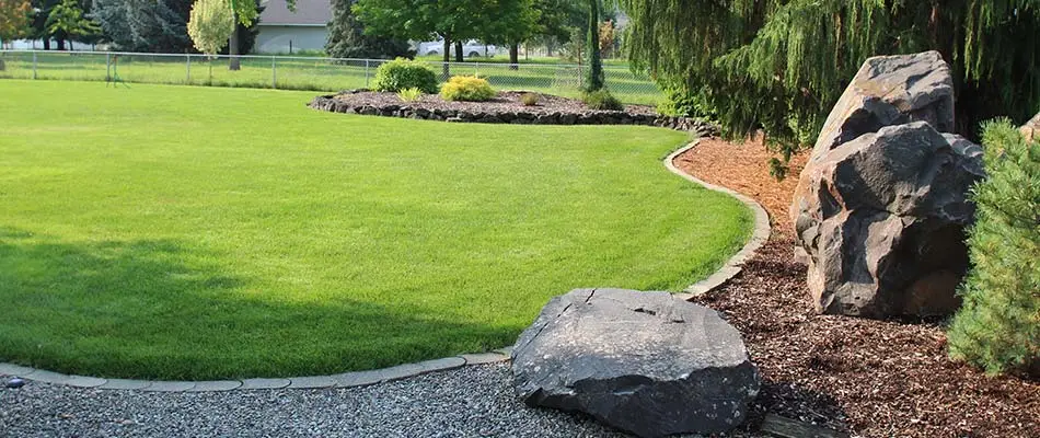 A lawn that we treat and care for in Spokane, WA.